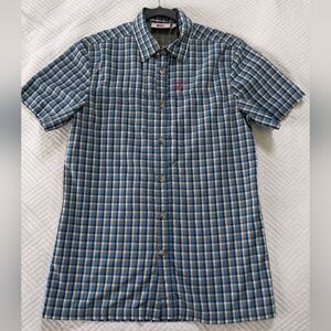 Fjall Raven Multicolor Check Short Sleeve Button Up Shirt Size M